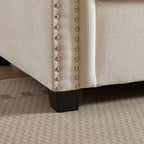 Canapé-lit convertible 2 en 1 en polyester 3 places avec matelas pliable pour salon