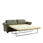 Canapé-lit convertible 2 en 1 en polyester 3 places avec matelas pliable pour salon