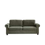 Canapé-lit convertible 2 en 1 en polyester 3 places avec matelas pliable pour salon