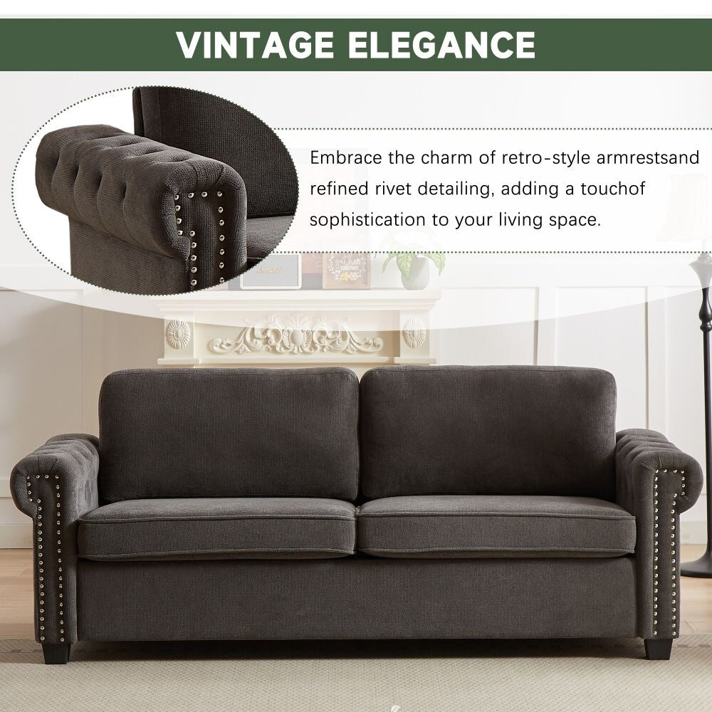 Canapé-lit convertible 2 en 1 en polyester de 83,8 po