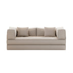 Canapé-lit convertible rembourré 83 en velours côtelé, futon pliable avec 2 oreillers