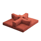 Canapé-lit convertible rembourré 83 en velours côtelé, futon pliable avec 2 oreillers