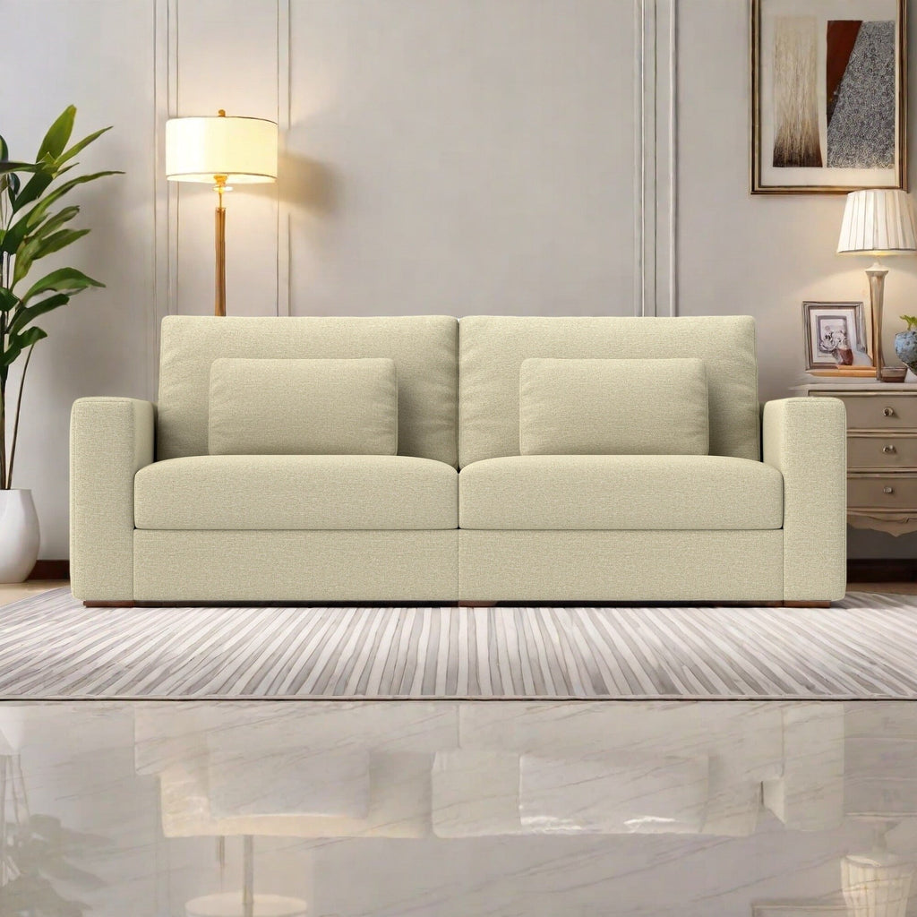 Canapé 3 places en tissu 83Fabric - Confort moelleux à double rembourrage pour salons modernes