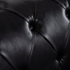 Canapé 3 places traditionnel en polyuréthane 84.06 avec accoudoirs carrés et coussins amovibles, assise à ressorts ensachés et base en fer