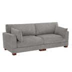 Canapé modulaire moderne en velours côtelé de 84,5 po de largeur