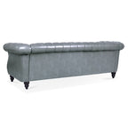 Canapé Chesterfield en similicuir avec accoudoirs roulés (3 places)