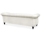 Canapé Chesterfield en similicuir avec accoudoirs roulés (3 places)