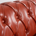 Canapé Chesterfield en similicuir avec accoudoirs roulés (3 places)
