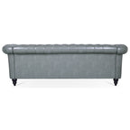 Canapé Chesterfield en similicuir avec accoudoirs roulés (3 places)