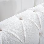 Canapé Chesterfield en polyester 84,65 avec accoudoirs roulés (3 places)