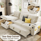 Canapé-lit 84 places, canapé-lit modulaire sectionnel Cloud avec rangement réversible