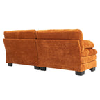 Canapé 3 places rembourré avec rembourrage en mousse à mémoire de forme double couche et oreillers confort gratuits