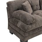 Canapé 3 places rembourré avec rembourrage en mousse à mémoire de forme double couche et oreillers confort gratuits