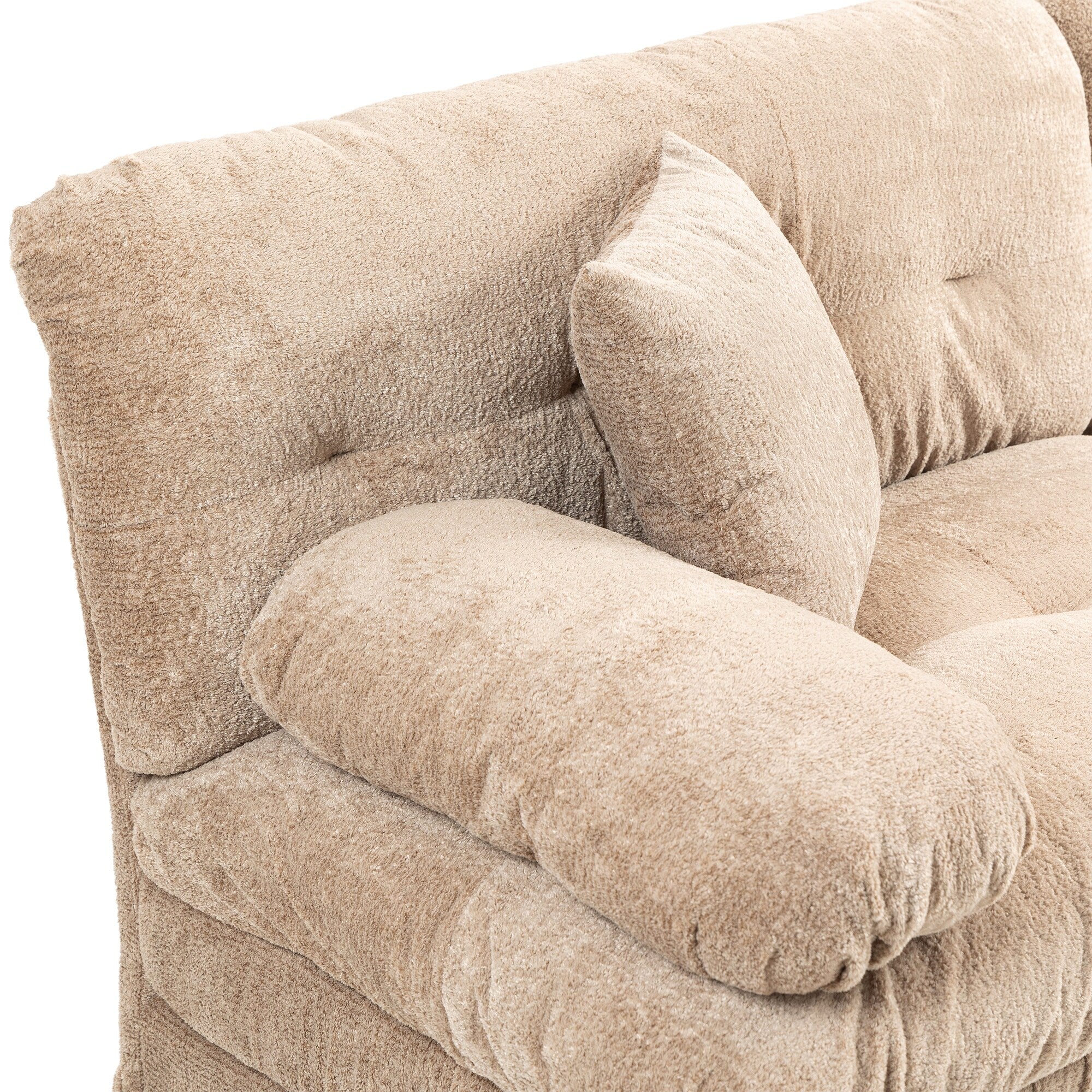 Canapé 3 places rembourré avec rembourrage en mousse à mémoire de forme double couche et oreillers confort gratuits