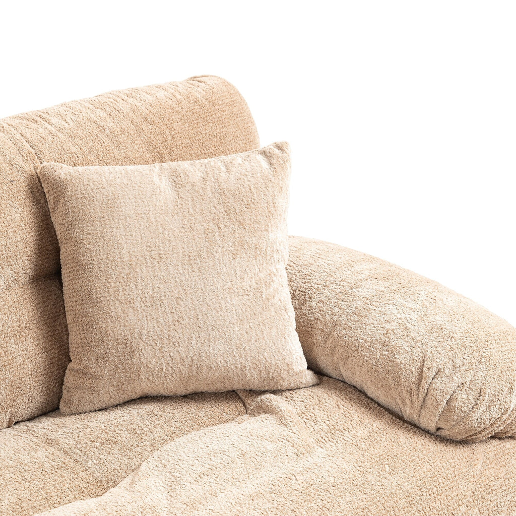 Canapé 3 places rembourré avec rembourrage en mousse à mémoire de forme double couche et oreillers confort gratuits