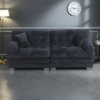 Canapé 3 places rembourré avec rembourrage en mousse à mémoire de forme double couche et oreillers confort gratuits