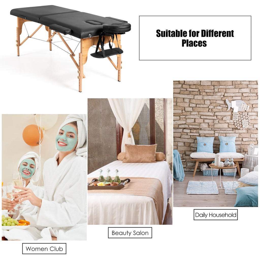 Table de massage portable Costway 84''L réglable pour le visage et le tatouage