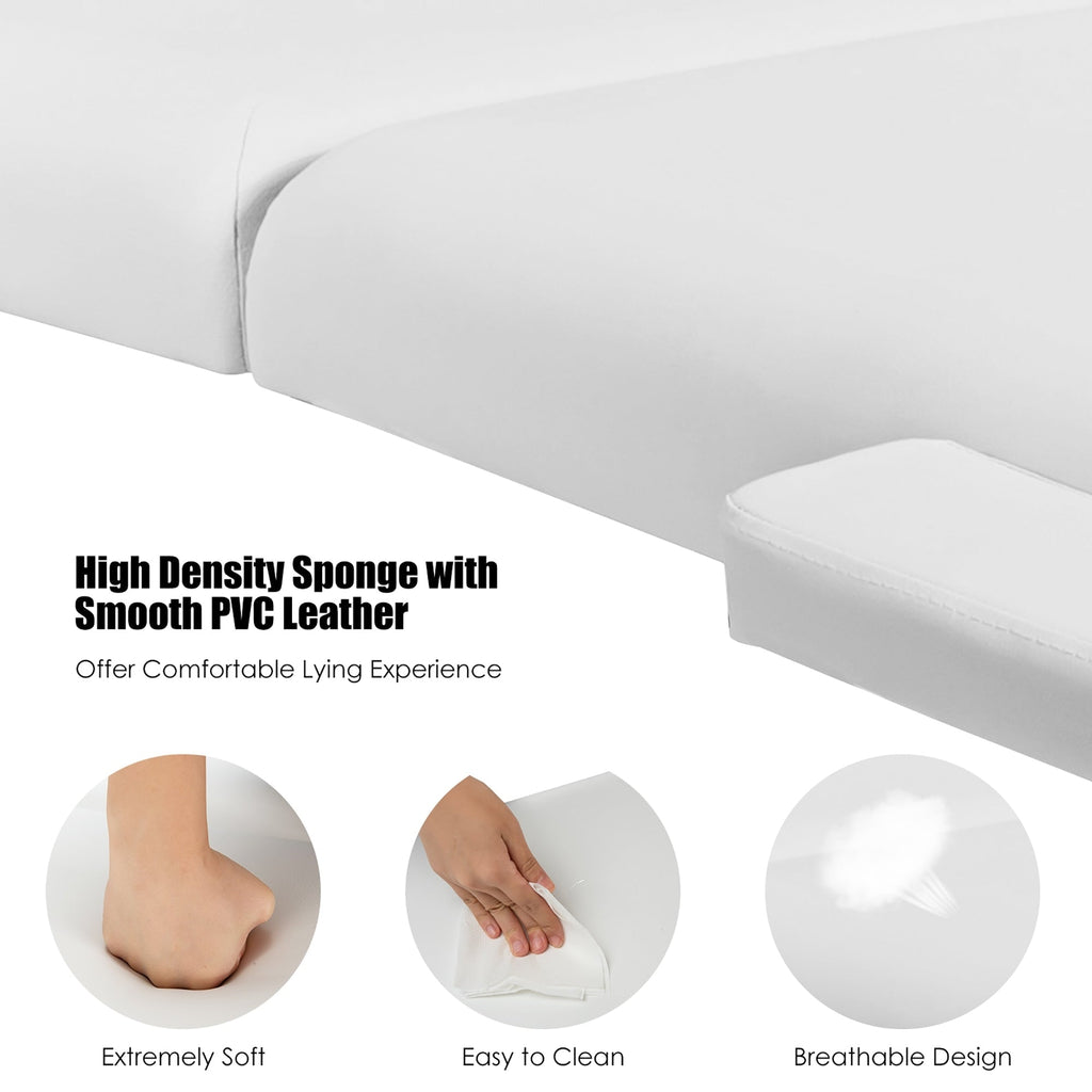 Table de massage portable 84''L réglable pour le visage, le spa et le tatouage avec transport