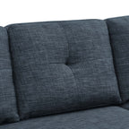 Canapé-lit rembourré de 85,5 pouces, le rangement est disponible sous le siège de la chaise longue, allie attrait contemporain et sophistication simple