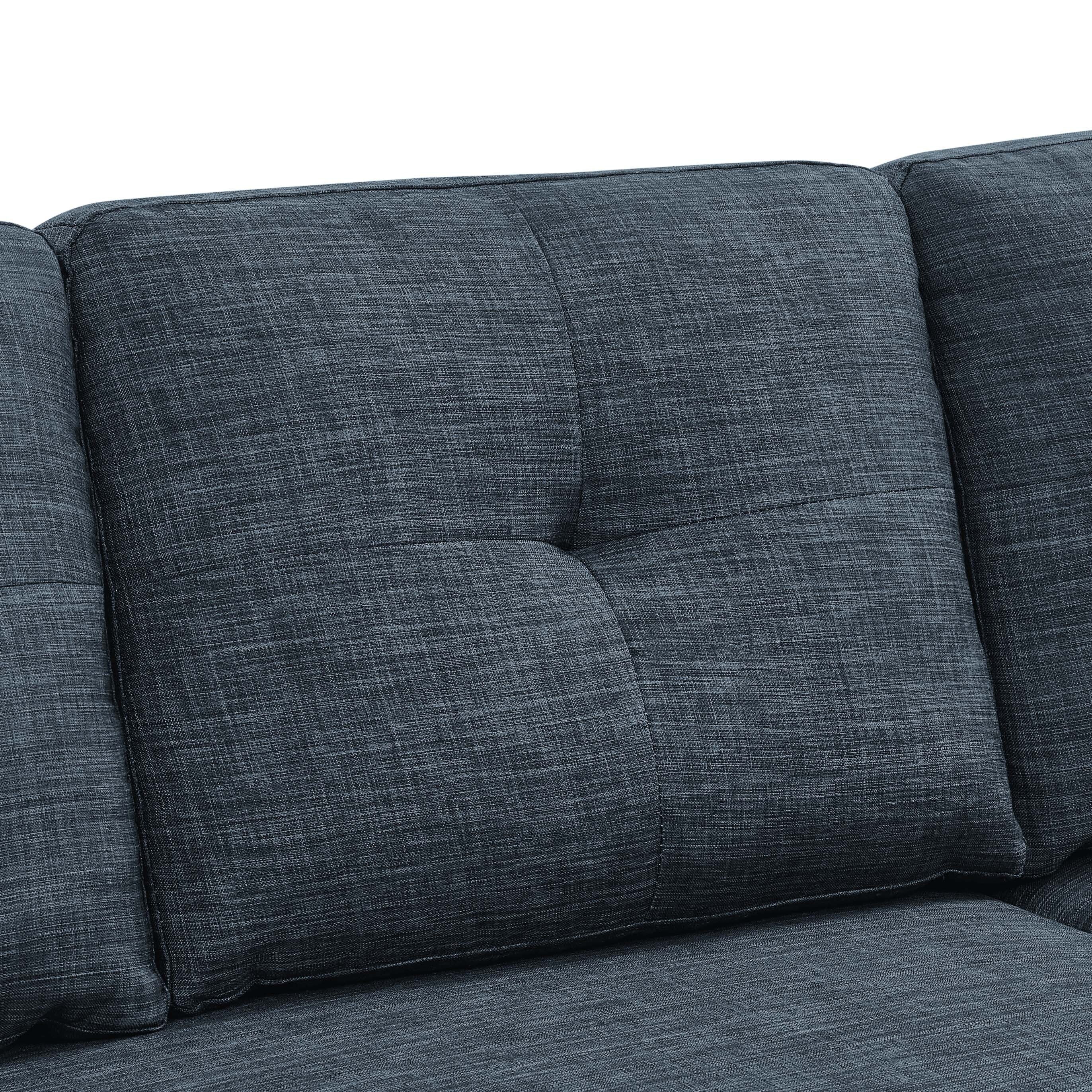 Canapé-lit rembourré de 85,5 pouces, le rangement est disponible sous le siège de la chaise longue, allie attrait contemporain et sophistication simple