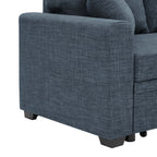 Canapé-lit rembourré de 85,5 pouces, le rangement est disponible sous le siège de la chaise longue, allie attrait contemporain et sophistication simple