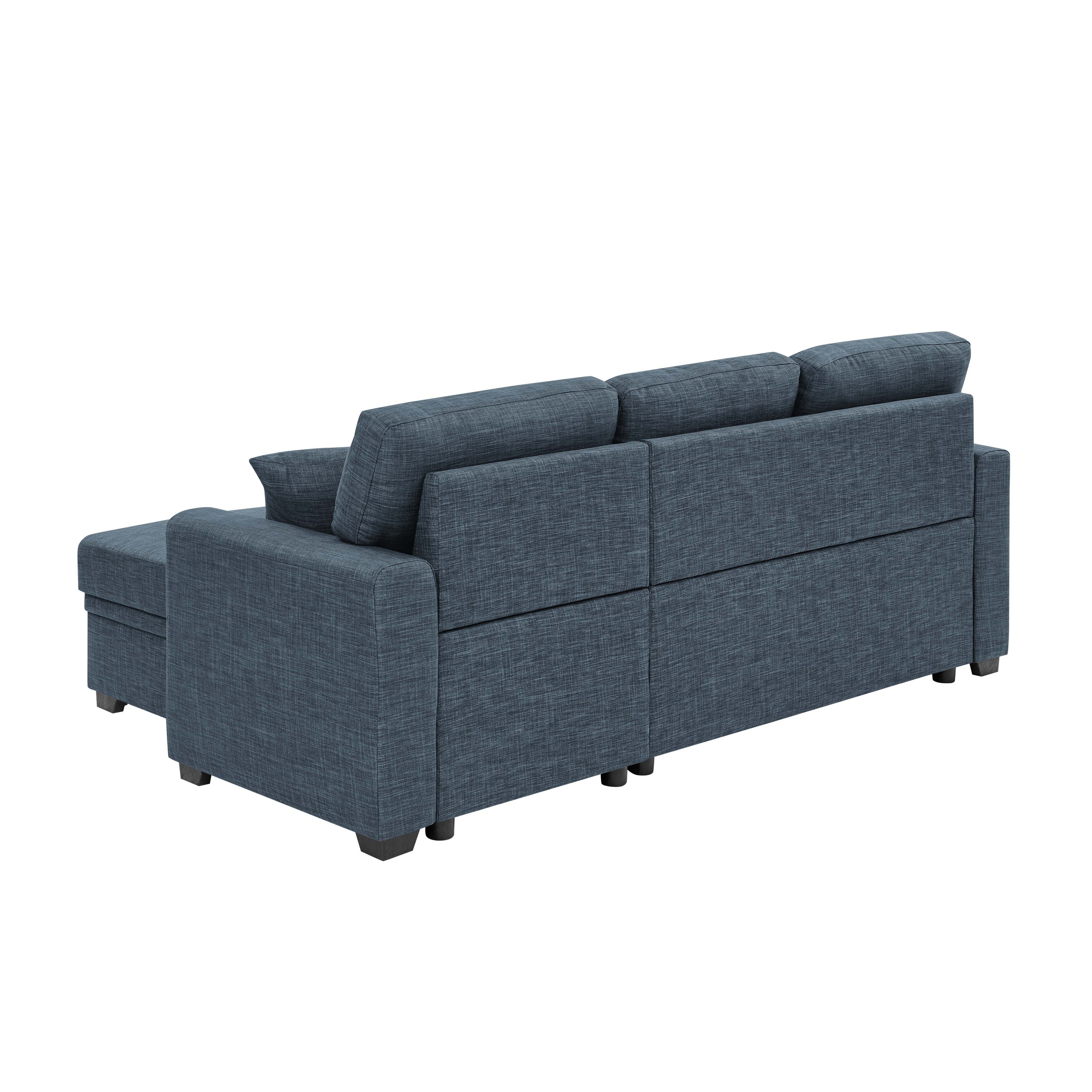 Canapé-lit rembourré de 85,5 pouces, le rangement est disponible sous le siège de la chaise longue, allie attrait contemporain et sophistication simple