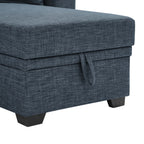 Canapé-lit rembourré de 85,5 pouces, le rangement est disponible sous le siège de la chaise longue, allie attrait contemporain et sophistication simple