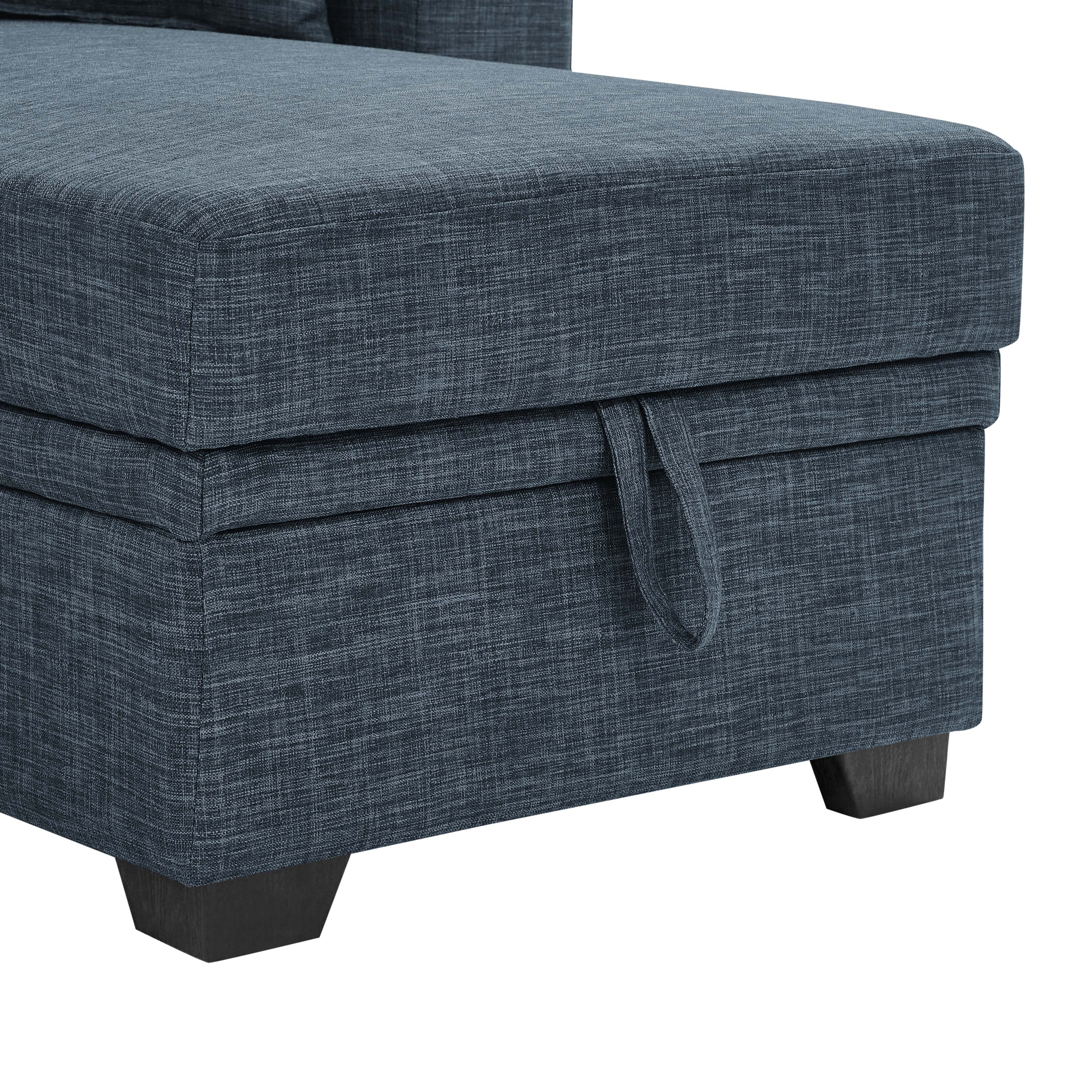 Canapé-lit rembourré de 85,5 pouces, le rangement est disponible sous le siège de la chaise longue, allie attrait contemporain et sophistication simple