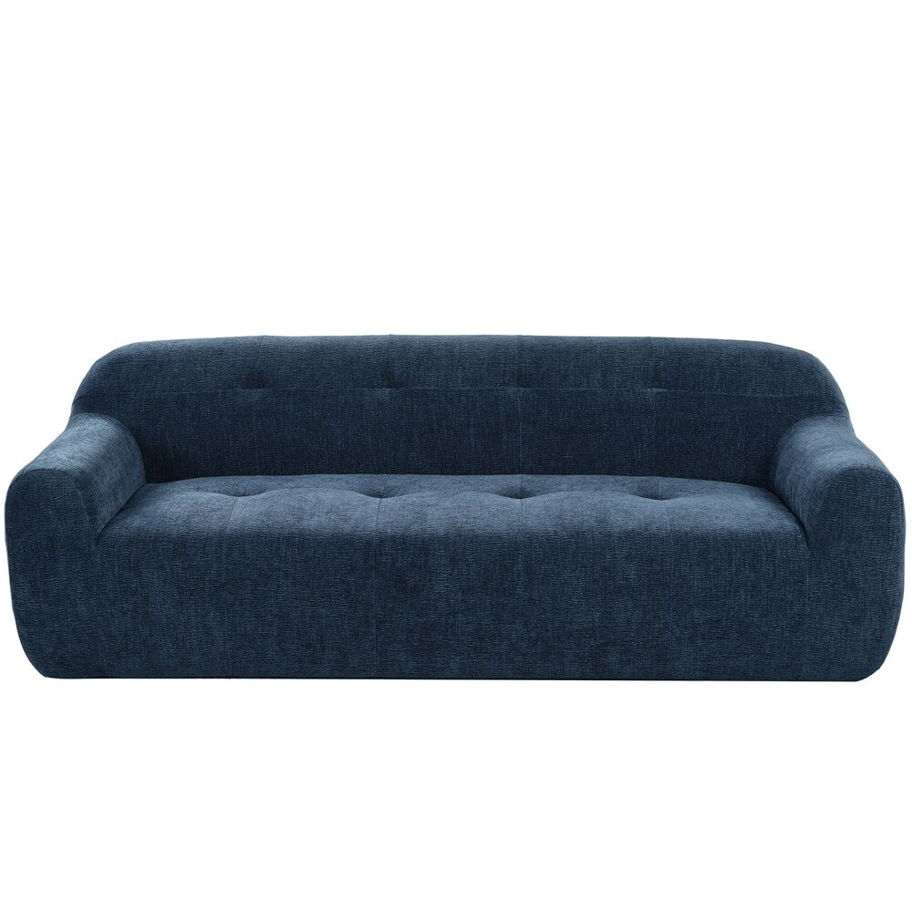 Canapé 3 places en tissu chenille de 85,8 pouces de large avec style capitonné