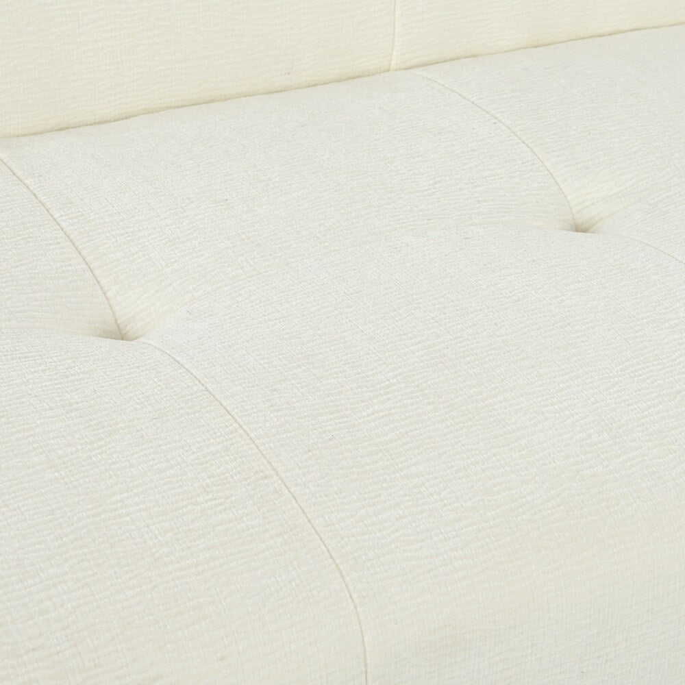 Canapé 3 places en tissu chenille de 85,8 pouces de large avec style capitonné