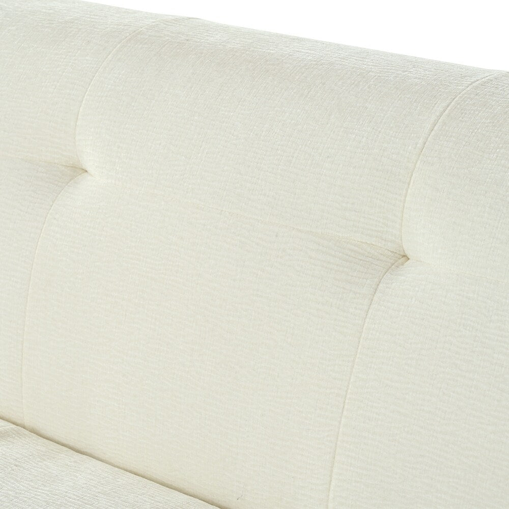 Canapé 3 places en tissu chenille de 85,8 pouces de large avec style capitonné