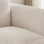 Canapé 3 places en tissu avec structure en bois massif et 2 coussins (85,82 €)