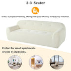 Canapé 3 places moderne en chenille de 85,8 cm, entièrement en éponge compressée, avec mousse sans poudre