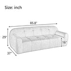 Canapé 3 places moderne en chenille de 85,8 cm, entièrement en éponge compressée, avec mousse sans poudre