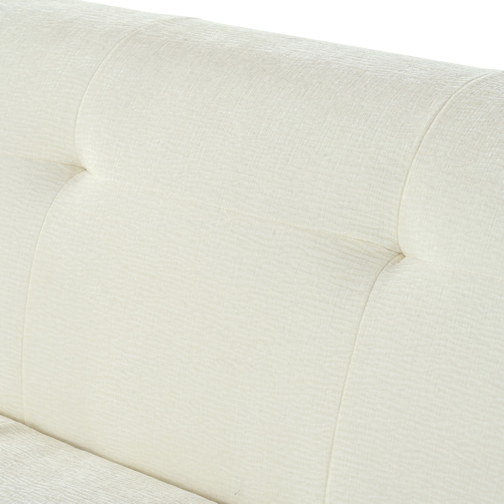 Canapé 3 places en tissu chenille de 85,8 pouces de large, capitonné, entièrement en mousse à compression éponge, avec mousse sans poudre