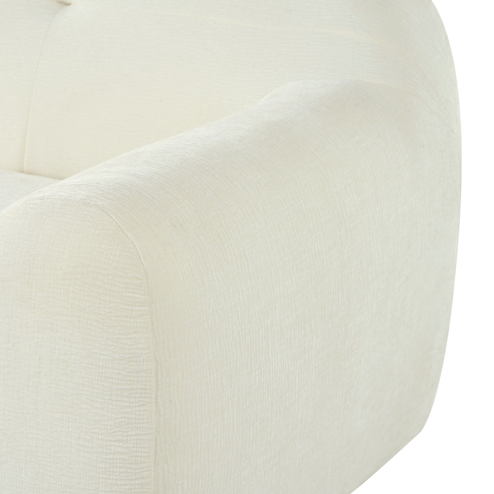 Canapé 3 places en tissu chenille de 85,8 pouces de large, capitonné, entièrement en mousse à compression éponge, avec mousse sans poudre