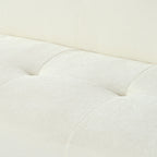 Canapé 3 places en tissu chenille de 85,8 pouces de large, capitonné, entièrement en mousse à compression éponge, avec mousse sans poudre