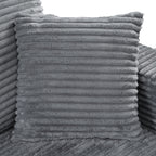 Canapé-lit en velours côtelé de 86,5 po avec 2 ports USB, porte-gobelets et capacité de charge de 250 kg