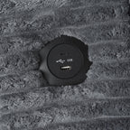 Canapé-lit en velours côtelé de 86,5 po avec 2 ports USB, porte-gobelets et capacité de charge de 250 kg