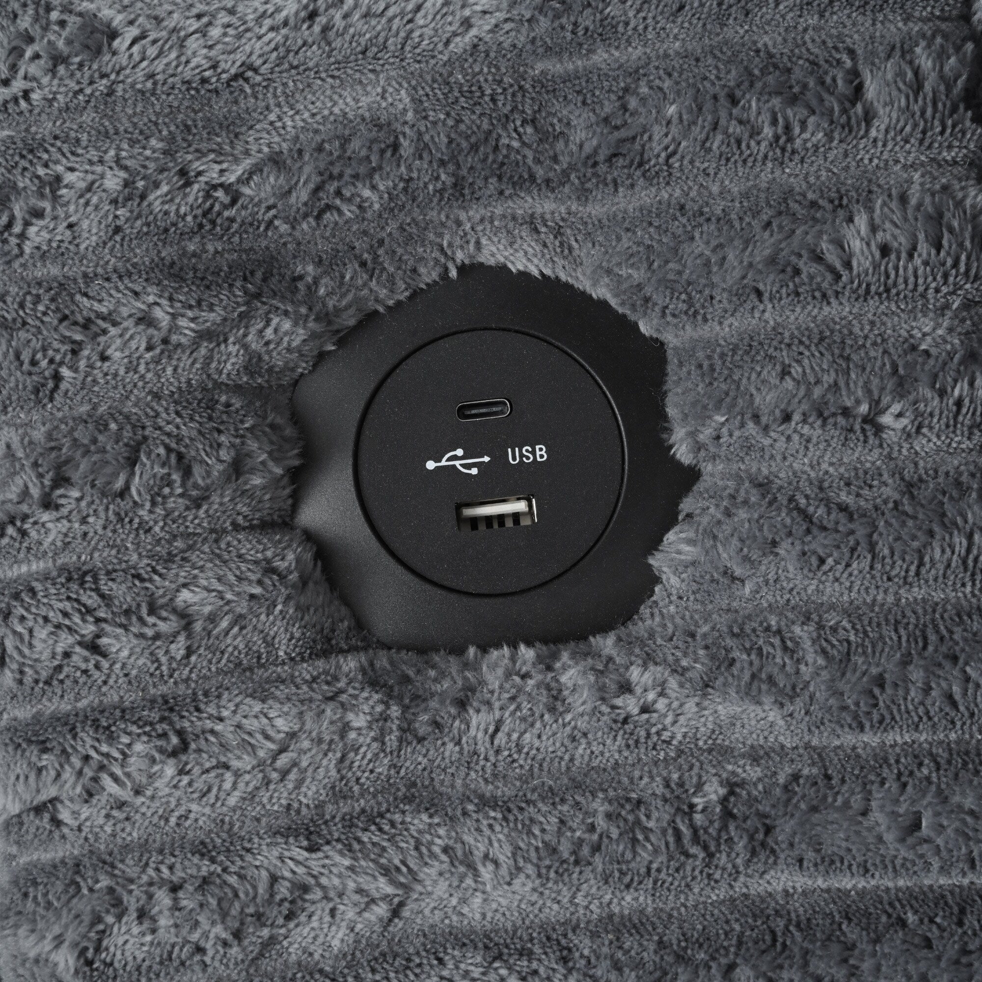 Canapé-lit en velours côtelé de 86,5 po avec 2 ports USB, porte-gobelets et capacité de charge de 250 kg