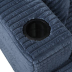 Canapé-lit en velours côtelé de 86,5 po avec 2 ports USB, porte-gobelets et capacité de charge de 250 kg