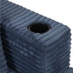 Canapé-lit en velours côtelé de 86,5 po avec 2 ports USB, porte-gobelets et capacité de charge de 250 kg