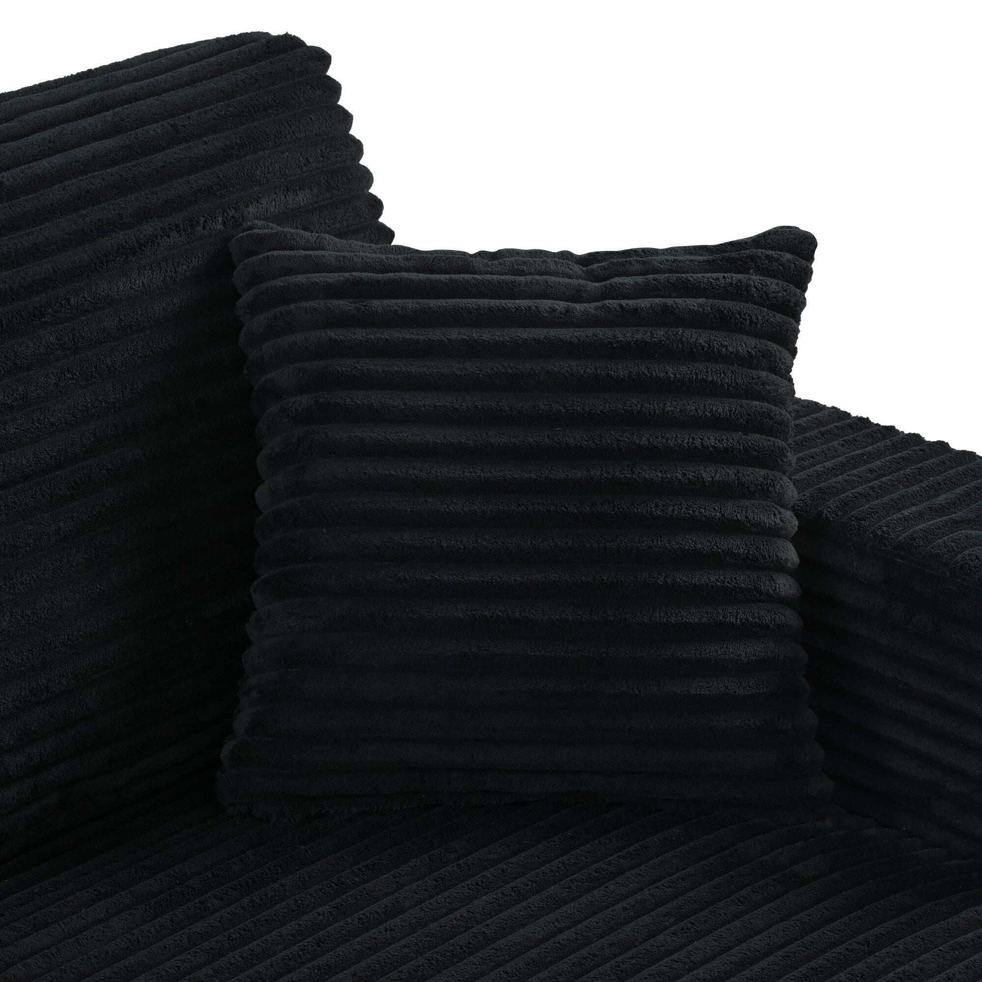 Canapé-lit en velours côtelé de 86,5 po avec 2 ports USB, porte-gobelets et capacité de charge de 250 kg