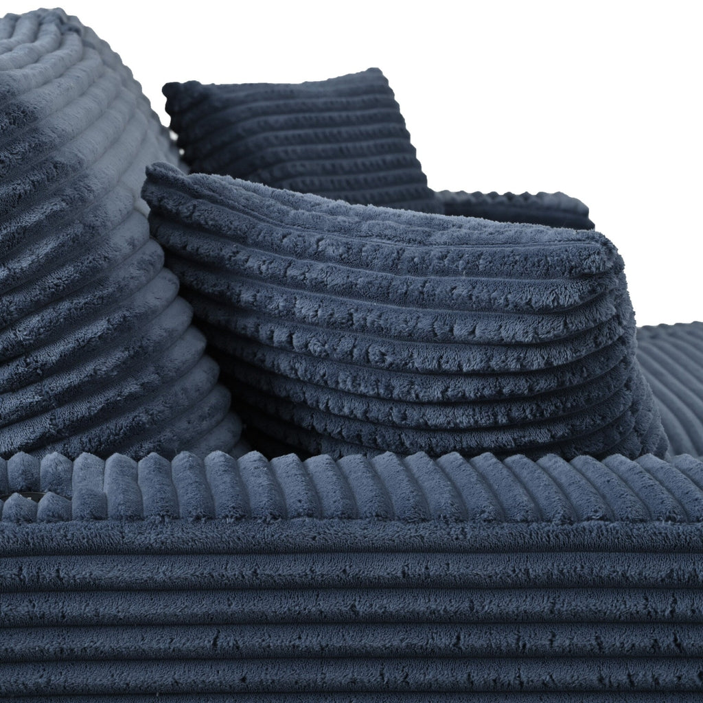 Canapé-lit en velours côtelé de 86,5 po avec 2 ports USB, porte-gobelets et capacité de charge de 250 kg