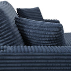 Canapé-lit en velours côtelé de 86,5 po avec 2 ports USB, porte-gobelets et capacité de charge de 250 kg