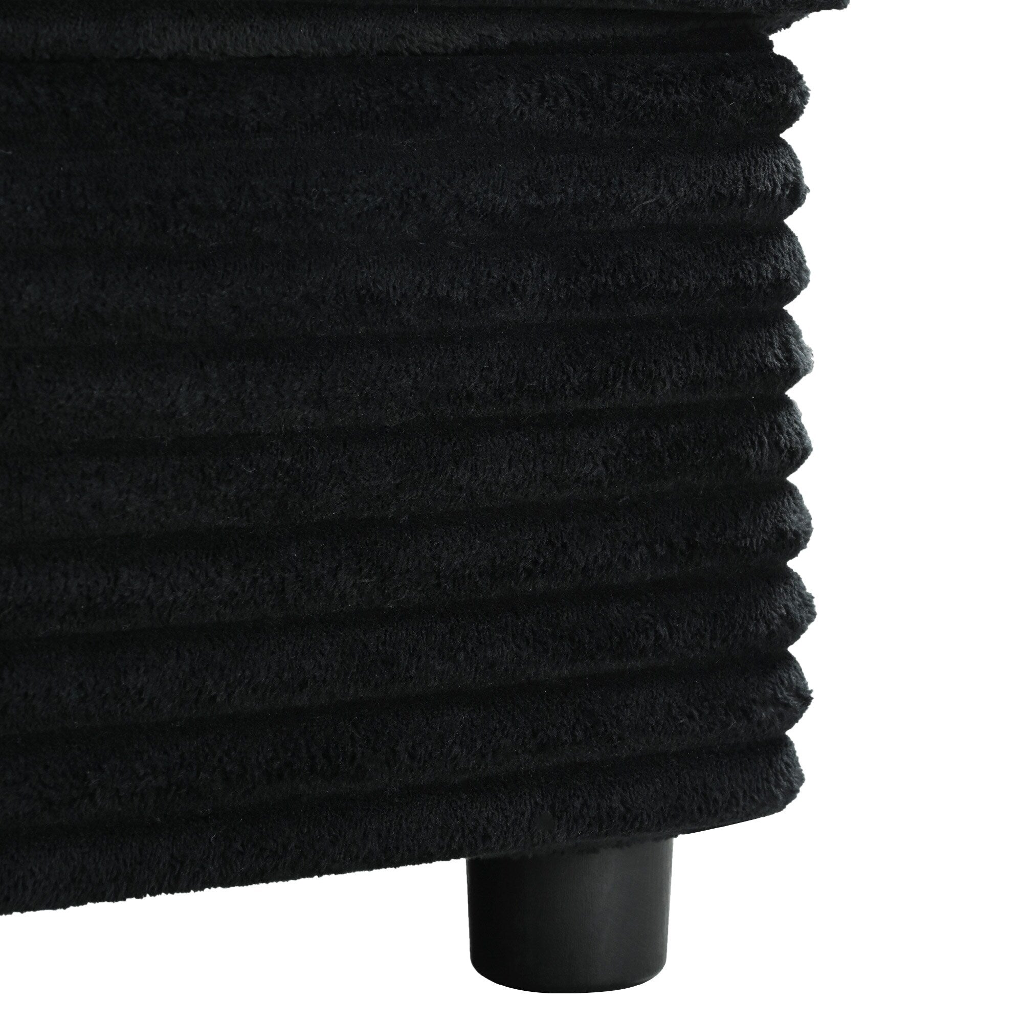 Canapé-lit en velours côtelé de 86,5 po avec 2 ports USB, porte-gobelets et capacité de charge de 250 kg