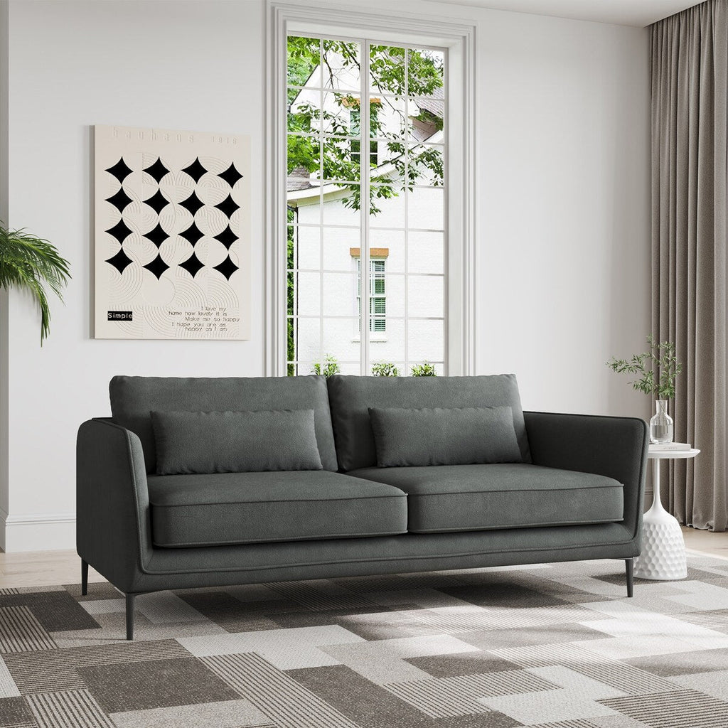 Canapé minimaliste moderne anti-rayures et imperméable 86,61 po, gris foncé