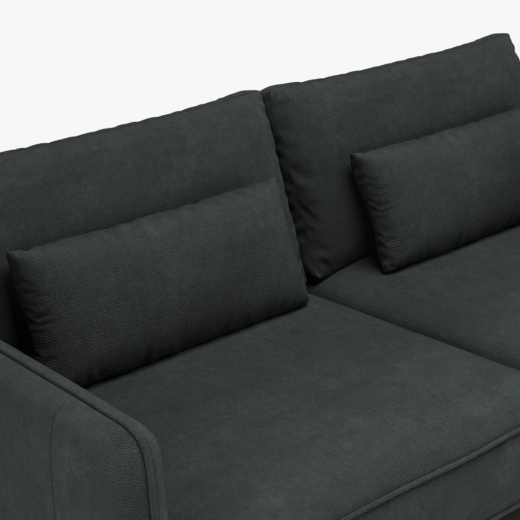 Canapé minimaliste moderne anti-rayures et imperméable 86,61 po, gris foncé