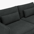 Canapé minimaliste moderne anti-rayures et imperméable 86,61 po, gris foncé