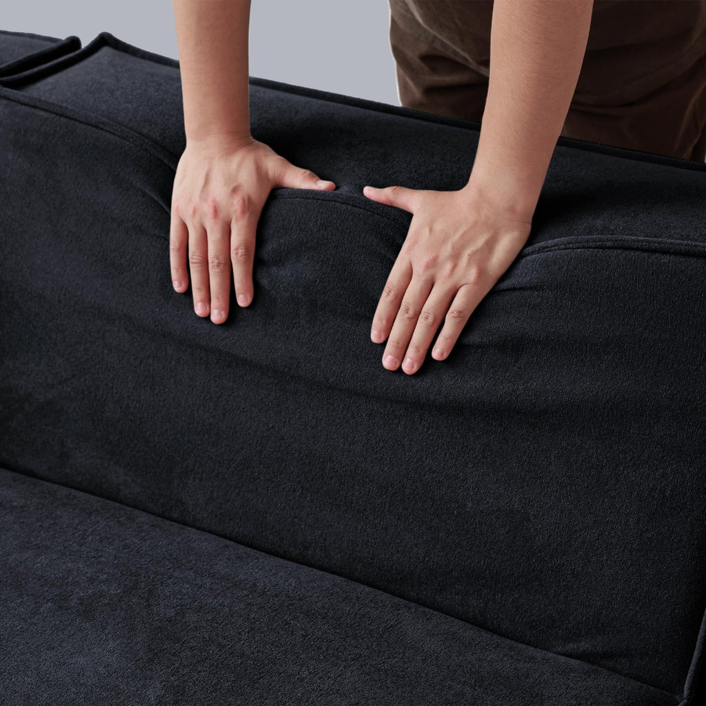 Canapé sectionnel modulaire 86,62 $, grand canapé causeuse Plus, canapés modernes et confortables en velours côtelé avec méridienne réversible